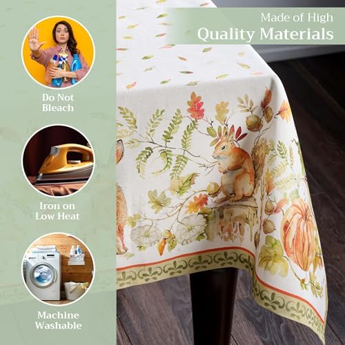 Maison d' Hermine Table Cloth Rectangle Table Reusable 100% Cotton 70"x108" - Image 3