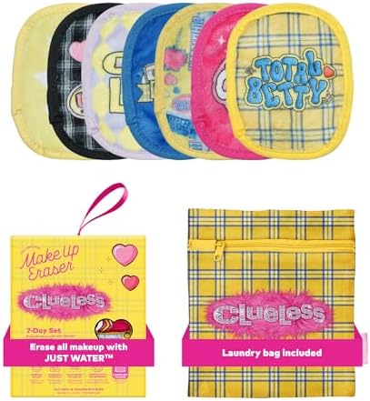 The Original Makeup Eraser 7-Day Set, Erase All Makeup with Just Water, Including Waterproof Mascara, Eyeliner, Foundation, Lipstick, Sunscreen, and More! Clueless, 7ct. by MakeupEraser