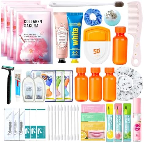 44PCS Travel Kit,Travel Set for Bath and Body,Hydrating,Moisturizing Airplane Trip Toiletry Bag for Smooth Skin,Travel,Vacations,and Everyday Essentials by Unknown