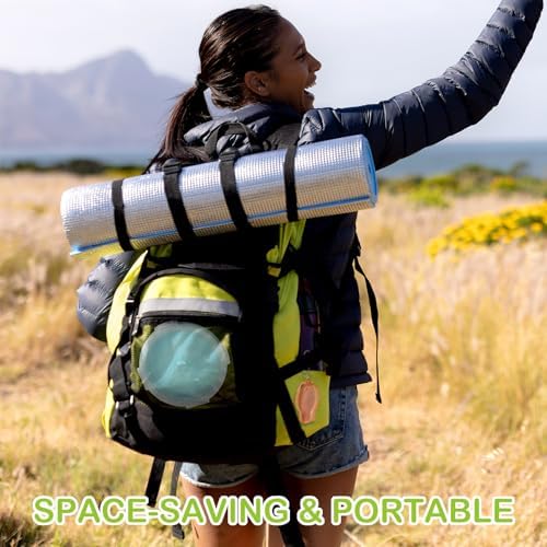 Suclain 4 Pcs Collapsible Bowls with Lids Silicone Camping Food Storage Container Expandable Folding Salad Lunch Box Travel Container for Hiking Camping - Image 6