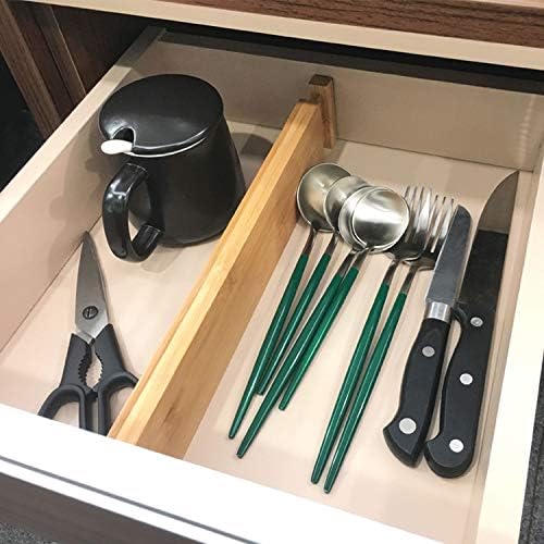 VaeFae 60-Pack Adjustable Bamboo Drawer Dividers, Expandable Drawer Organizer for Kitchen Utensils, Clothes, Bathroom, Office – Fits Drawer Interiors 16.6" to 21.8" - Image 2