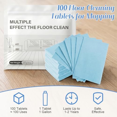 2026 New 100 Pcs Multi-Surface Floor Cleaning Tablets for Mopping, Concentrated Floor Cleaner for Hardwood, Tile, Laminate & Vinyl Floors, Deep Cleaning Tablets with Streak-Free Finish, Camellia Scent - Image 2