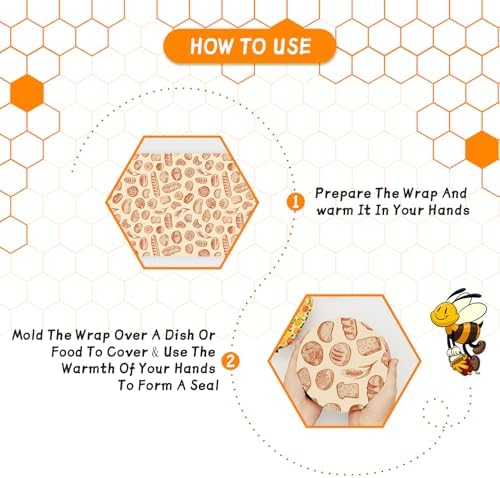 Beeswax Wraps for Food Roll(13x39inch), Organic Beeswax Wrap Beeswax Food Wraps Reusable Food Wrap Sustainable Beeswax Paper Beeswax Sandwich Wrap Beeswax Storage Cloth (Bread) - Image 3