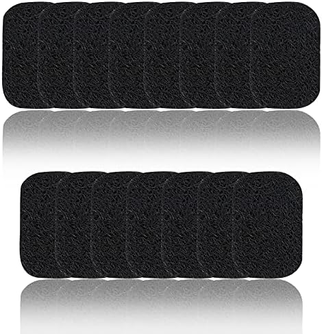 15 Piece Soap Savers Pads - Black BPA Free Holder for Bar Soap, Non-Slip Self Draining Dish Lift for Shower, Kitchen, Bathroom - Tray Bulk Accessories by YANZHAN