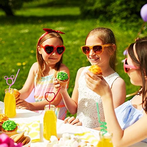 24 Pcs Silly Crazy Straws for Kids Reusable Plastic Loop Curly Crazy Drinking Straws for Classroom Activities Valentines Day Gift Christmas Birthday Wedding Party Supplies Decoration (Pack of 2) - Image 6