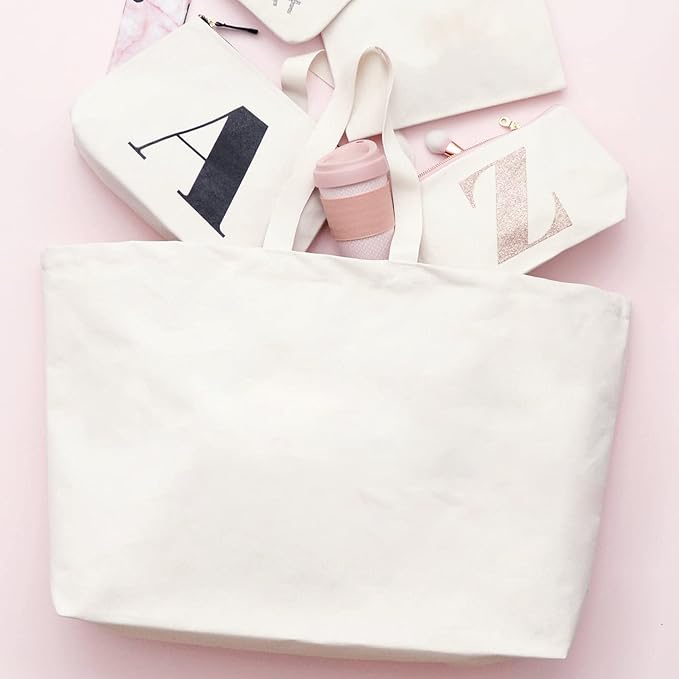 Large Canvas Tote Bag-Extra Big Shopping Beach Totes Bags Reusable Largest Grocery Plain Solid Bag 28"x8"x16"