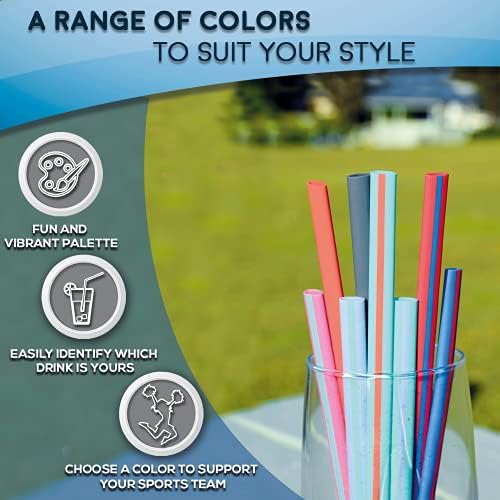 Reusable Drinking Straws with travel case, Made in USA, Cups 12-32 oz - For both Hot and Cold Beverages, Water/Coffee/Tea 2 Medium 8", 2 Large 9.5" - Image 2