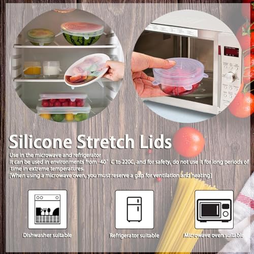 Silicone Stretch Lids, 6 Pcs, 6.5in - Image 3