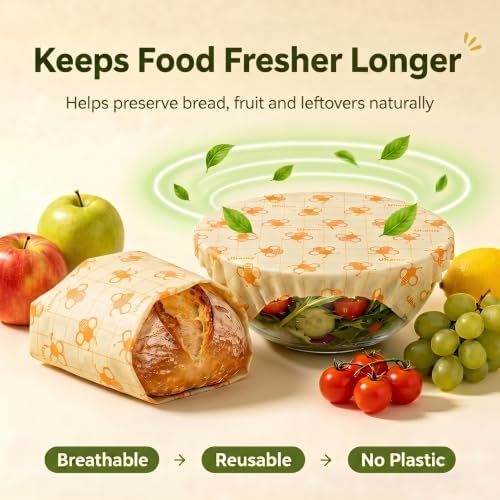 XXL Beeswax Bread Wrap 14"x 55" Extra Large Beeswax Wraps for Food Reusable - Image 6