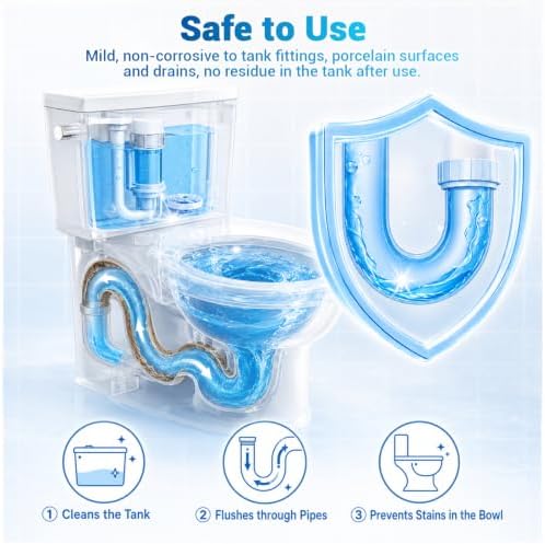 Toilet Bowl Cleaner Tablets,Auto Tank Clean,Colorful 8 Pack - Image 5