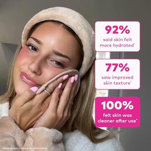 The Original MakeUp Eraser 7-Day Set, Erase All Makeup With Just Water, Including Waterproof Mascara, Eyeliner, Foundation, Lipstick, Sunscreen, and More! (Sweet Cream), 7ct - Image 5