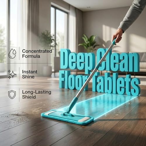 100 Piece Floor Cleaning Tablets Multi-Surface Cleaner, 2026 New Multi-Surface Floor Cleaner Tablet, Floor Cleaning Solution Tablets, for Hardwood, Laminate Floors, Wall Tiles, Glass (Blue, 100pcs) - Image 2