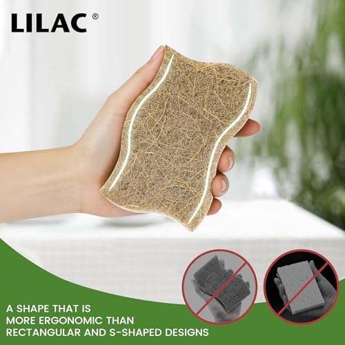 12 Pack Natural Cellulose Non-Scratch Kitchen Scrub Sponges for Dish - Image 3