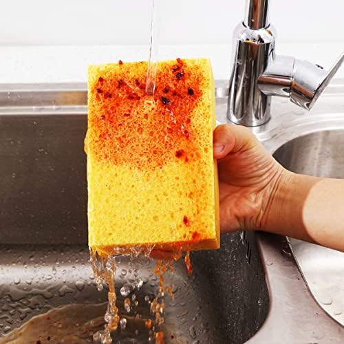Natural Kitchen Sponges, 2" Thick Heavy Duty Scrub Sponge, 2 Pack - Image 4