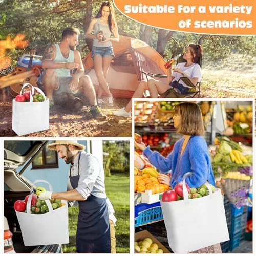 Windyun Reusable Grocery Bags Non Woven with Handles - Image 6