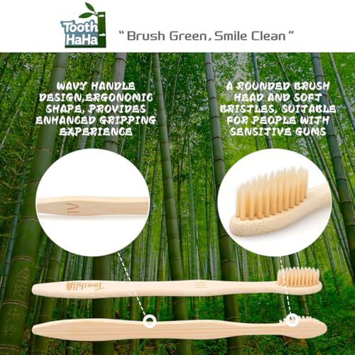 Bamboo Toothbrushes 10 Pack, BPA-Free Soft Bristle Toothbrush, Eco-Friendly, Natural Wooden Toothbrush, Vegan Organic Travel Toothbrush Pack for Adults - Image 6