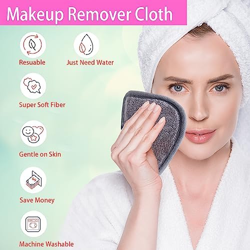 Makeup Remover Cloths Face Pads Reusable Microfiber Facial Cleansing Cloths - Image 2