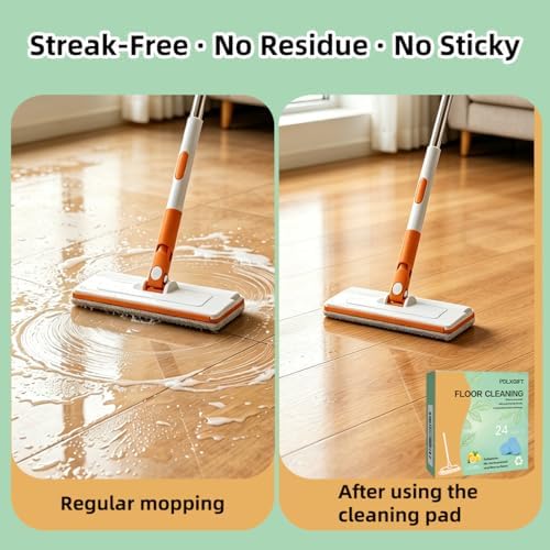 Floor Cleaner Tablets, 24pcs Multi-Surface Floor Cleaner Solution | Pet Safe, No Residue, No Streaks,Robot Mop Safe Quick Dissolve Floor Cleaning Tablets for Wood Tile Laminate - Image 5