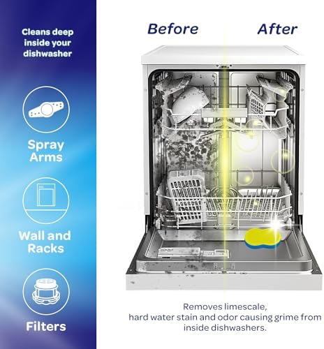 Dishwasher Cleaner and Deodorizer Tablets - Deep Clean Dishwasher Cleaner Tablets, Septic Safe, Natural Limescale Remover - Compatible with All Models (24 Pack) - Image 4
