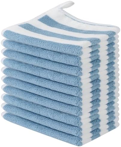 SINLAND Microfiber Facial Cloths Fast Drying Washcloth 12inch x 12inch Absorbent Face Wash Cloth Soft Makeup Remover Cloths by SINLAND