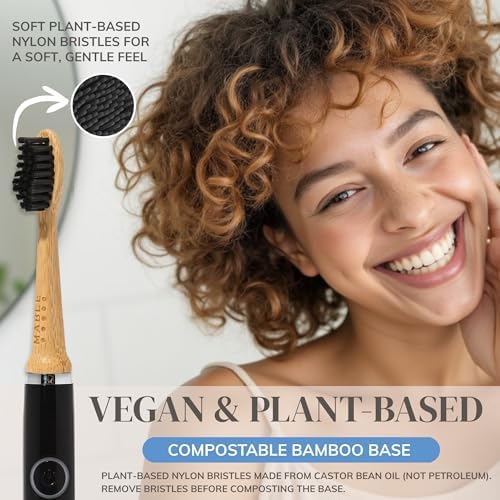 Bamboo Electric Toothbrush Heads | Compatible with Gleem Electric Toothbrush | 4 Brush Heads with Soft Bristles | Plant-Based Adult Size Replacement Heads - Image 5