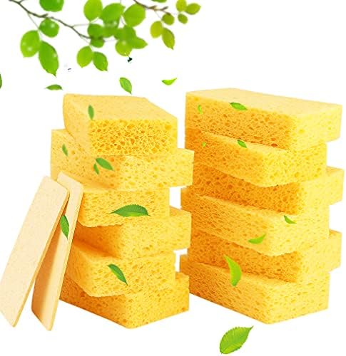 METUUTER Kitchen Sponges 12 Pack Natural Cellulose for Non Scratch Cleaning by METUUTER
