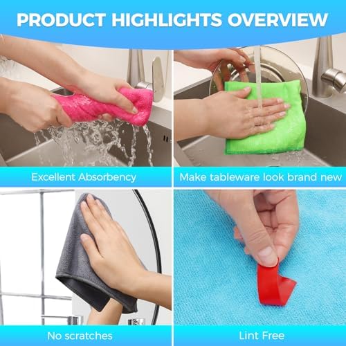 15Pcs Microfiber Cleaning Cloths, Cleaning Rag for Home, 11.5"x11.5" - Image 4