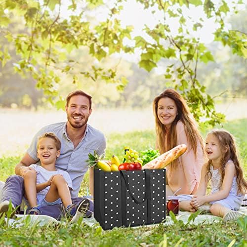 6 Pack Reusable Grocery Bags Waterproof Tote Bags for Shopping Groceries - Image 3