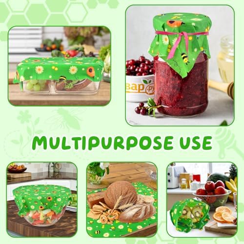 Beeswax Food Wraps,13x39 Inch Honeycomb Bread Wrap Eco-Friendly Reusable Bread Storage Bags Kitchen Food Storage Organic Beeswax Plastic Wrap - Image 6