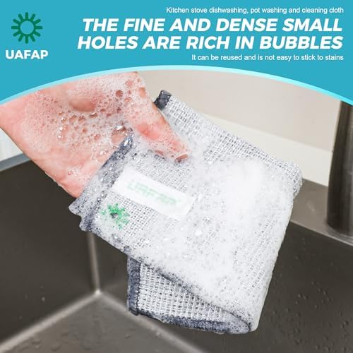 12pcs Upgrade 3-Layer Non-Scratch Steel Wool Dish Rags for Washing Dishes - Image 4