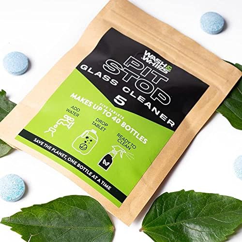 WASH&WHIPS Glass Cleaner Effervescent Tablets w/Empty 16 oz Spray Bottle (Makes 5 Gal/20L) - Image 7