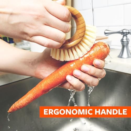 Full Circle The Ring Bamboo Produce Scrub Brush, Removes Dirt from Veggies - Image 5