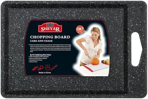 Cutting Board for Kitchen, Wheat Straw Fiber Cutting Board, Dish Washer Safe, w/Juice Grooves for Meat, Veggies, Easy Grip Handle, Non-slip Surface Serveware Accessories (11.8‘X7.8’) by zzsbrm