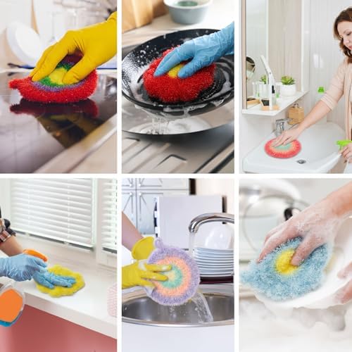 Kenning 16 Pcs Dish Scrubber Non Scratch Dish Washing Scrubbers - Image 4
