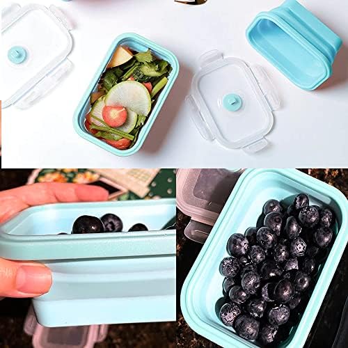 Alimat PluS 3 Pack 40.5oz Silicone Collapsible Storage Containers, Blue - Image 6