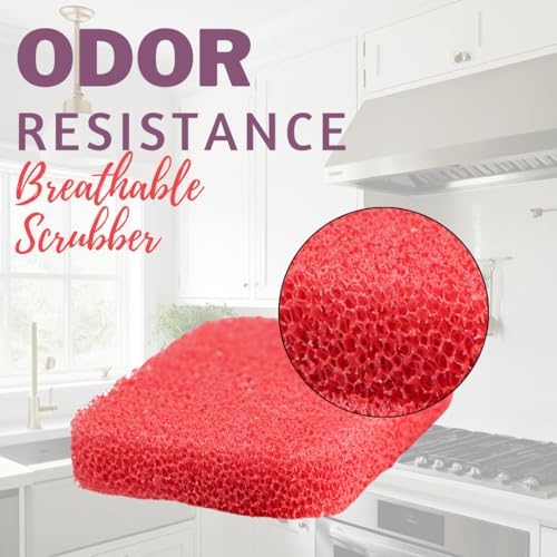 Peachy Clean Silicone Dish Sponge Scrubbers, Fresh Berry Scent, Non-Scratch, Odor-Resistant, Durable Dish Sponges for Kitchen 3pk - Image 4