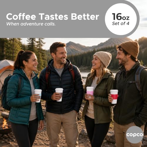 Copco Acadia Travel Mug, 16 Oz - Pink, Azure, Brown, Red, Set of 4 - Image 7
