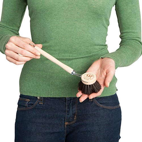 Redecker Dish Brush Set, Horsehair Bristles, 1-1/2 Inch Round, 2 Pack – Wooden Dish Brushes for Delicate Cleaning, Made in Germany - Image 3