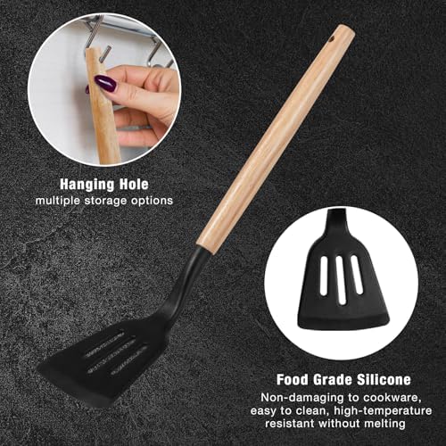 19 PCS Black Kitchen Cooking Utensils Set Kitchen Tools Set - Image 4