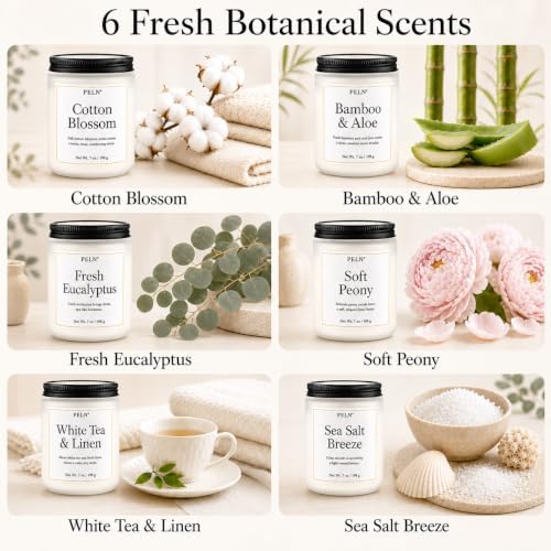 Scented Candles Gift Set, 6 Pack Clean Living Scented Candles - Image 2