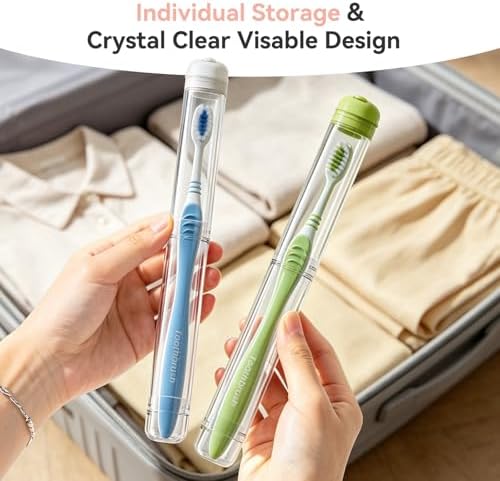 MOPMS Toothbrush Travel Case 3PK, Leak-proof Clear Holder - Image 4