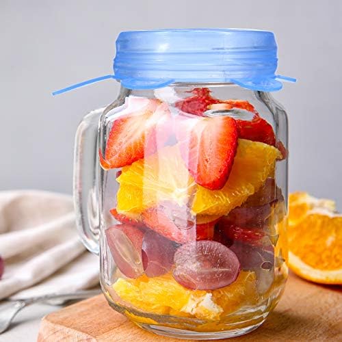 Patelai 24 Pieces Silicone Stretch Can Lids Reusable Expandable Jar Lid Soda Beer Cans Round Elastic Container Food Storage Covers for Mug Cup Small Bowl Fruits Vegetables Storage - Image 6