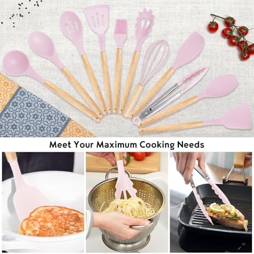 19 PCS Pink Kitchen Cooking Utensils Set Kitchen Tools Set - Image 3