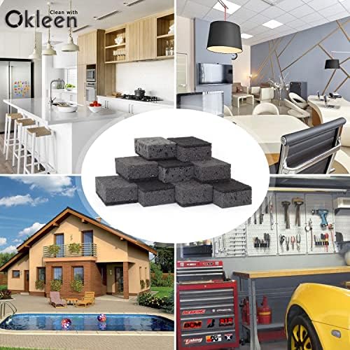 Black Scrub Sponges. Made in Europe. 9 Pack, 4.3x2.8x1.4 inches. Heavy Duty and Non Scratch Fiber. Kitchen Sponges Pack with No Smell. for Dishes and Household Washing - Image 5