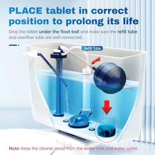Vacplus Toilet Bowl Cleaner Tablets, 50 Pack, Auto Cleaning, Long-Lasting - Image 2