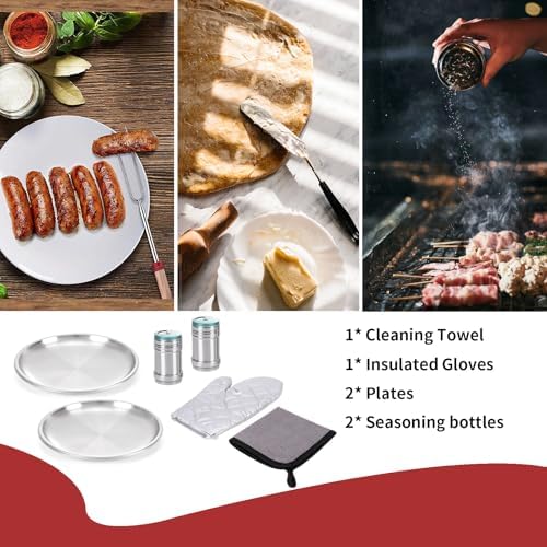 Portable Camping Kitchen Utensil Set-27 Piece Cookware Kit, Stainless Steel Outdoor Cooking and Grilling Utensil Organizer Travel Set Perfect for Travel, Picnics, RVs, Camping, BBQs, Parties and More - Image 6