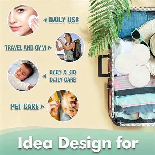 wegreeco 40 Pack Reusable Makeup Remover Pads, Washable Reusable Cotton Rounds Pads for Face, Makeup Remover Cloths for All Skin - (White) - Image 6