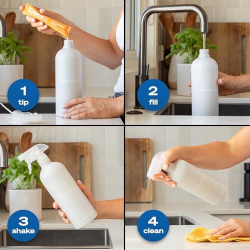Multipurpose Cleaner Powder Concentrate Refills 4 Pack, Makes 24 fl oz Each, Lemon Lime - Image 4