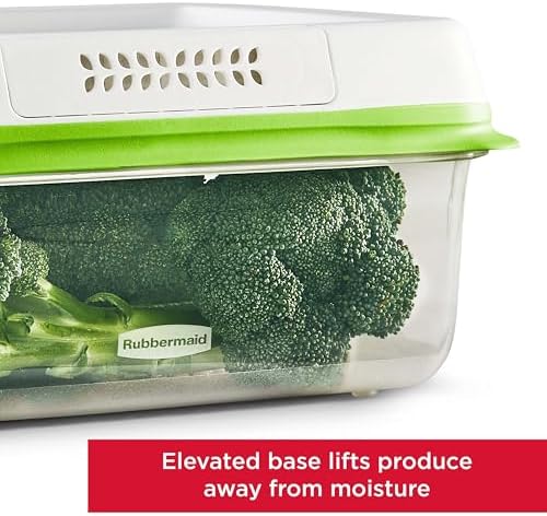 Rubbermaid FreshWorks Produce Saver, Medium and Large Storage Containers, 8-Piece Set, Set of 4, Med & Lg, Clear - Image 4