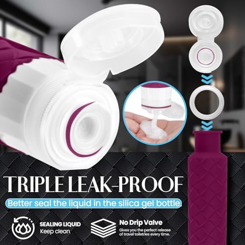 Silevoler Travel Bottles for Toiletries, TSA-Approved Travel Size Container - Image 5